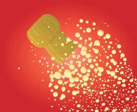 Flying cork Stock Illustration