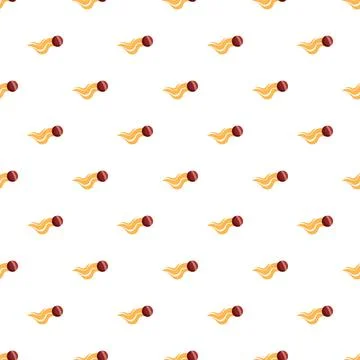 Flying cricket ball seamless pattern showing speed Illustrazione stock