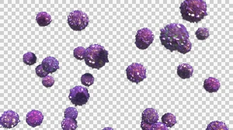 Flying crystal cells Stock Footage 46687331