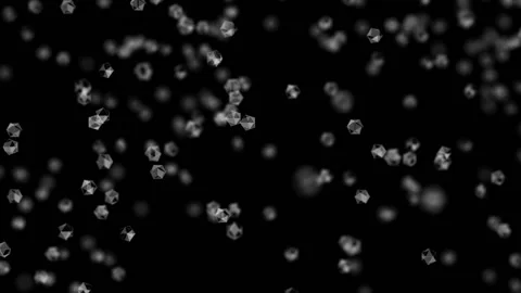 Flying crystals. Depth of field.Global Computer Network. Software source code Stock Footage 97254084