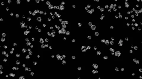 Flying crystals.Global Computer Network. Software source code and program data Stock Footage 97253964