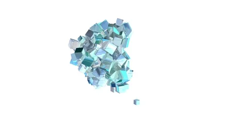 Flying cubes animation Video stock 75535355