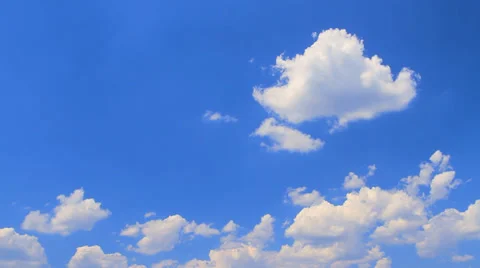 Flying cumulus clouds Stock Footage 27333428