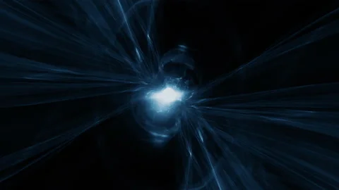 Flying in dark blue plasma energy wormhole tunnel Stock Footage 154648799