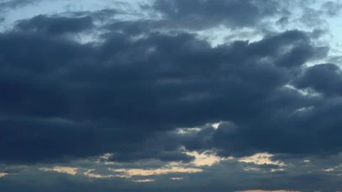 Flying dark clouds in the sky. the sky before the rain Video stock 88929448