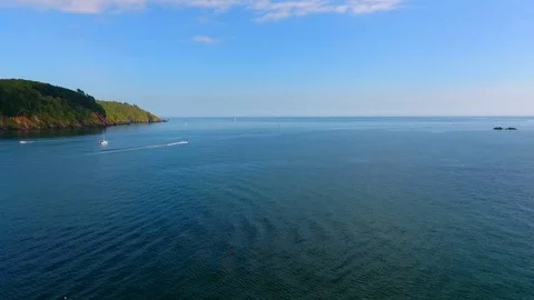 Flying in Dartmouth Stock Footage 77121699