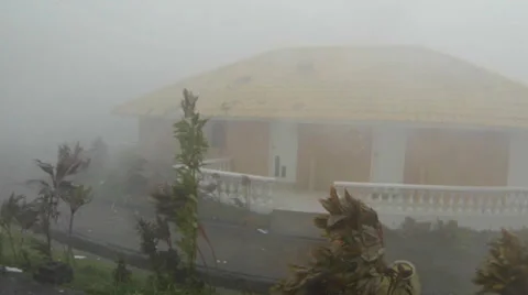 Flying Debris in a hurricane Stock Footage 33869430