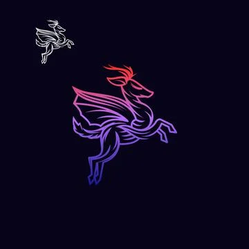 Flying deer Stock Illustration