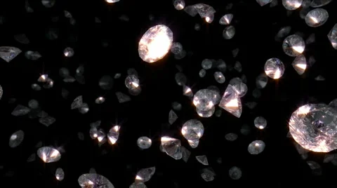 Flying diamonds   Stock Footage 982948