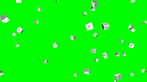 Flying dice – seamless loop, overlay, green screen Stock Footage 63758322