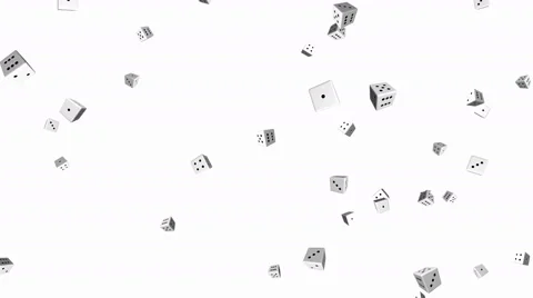 Flying dice – seamless loop, overlay, alpha channel Stock Footage 63758358