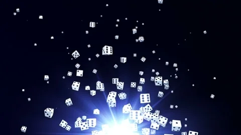 Flying Dices Animation, Gambling Concept, Background, Loop Stock Footage 194909858