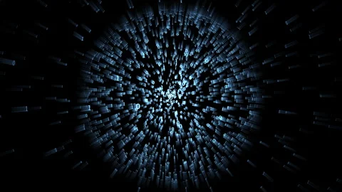Flying digital Binary Numbers Form Rotating global Data sphere abstract Stock Footage 325365266