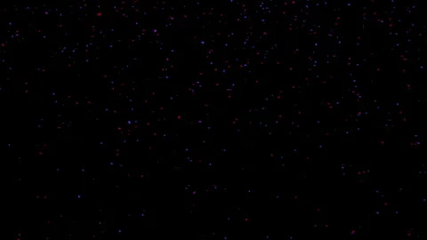Flying digital rainbow confetti in night sky Stock Footage 242452033