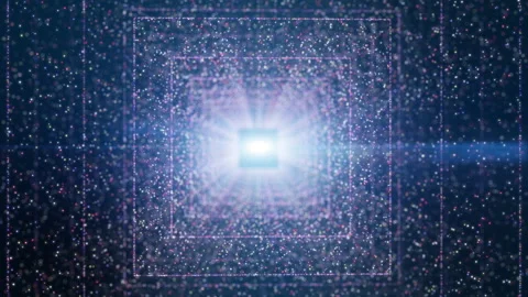 Flying into digital technologic tunnel. Stock Footage 235690558