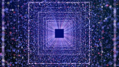 Flying into digital technologic tunnel. Stock Footage 310047544