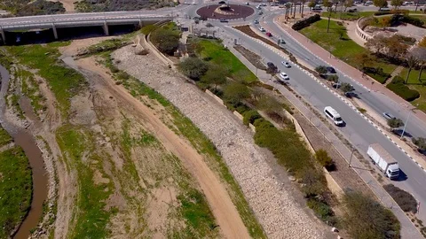Flying to direction the monument of tank Stock-Footage 125479323