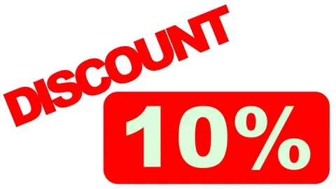 FLYING DISCOUNT BANNER %10 Stock Footage 76912647