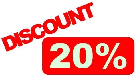 FLYING DISCOUNT BANNER %20 動画素材 76912649