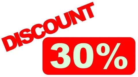 FLYING DISCOUNT BANNER %30 Video stock 76912656