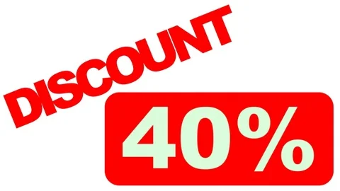 FLYING DISCOUNT BANNER %40 Stock Footage 76912659