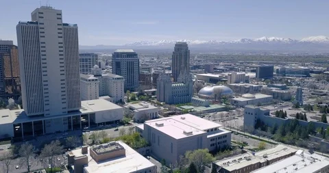 Flying DJI Mavic Pro in Salt Lake City, Utah Stock Footage 106667357