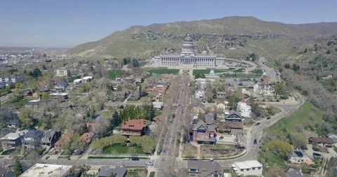 Flying DJI Mavic Pro in Salt Lake City, Utah Stock Footage 106667782