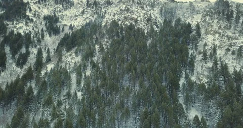 Flying DJI Mavic Pro through Ogden, Utah winter canyons along side traffic. Stock Footage 106510472