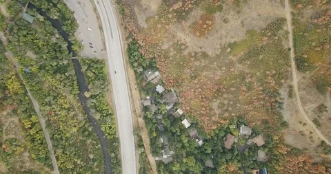 Flying DJI Mavic Pro through Ogden, Utah canyons in the summer. Stock Footage 106542285