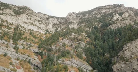 Flying DJI Mavic Pro through Ogden, Utah canyons in the summer. Stock Footage 106542574