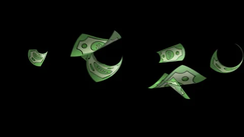 Flying Dollars Stock Footage 265466484