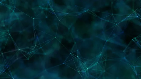 Flying dots in space that acquire and lose connections depending on their Stock Footage 105422048