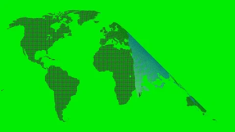 FLYING DOTTED WORLD MAP Video stock 77161270