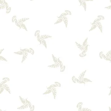 Flying dove glyph seamless pattern Stockillustratie
