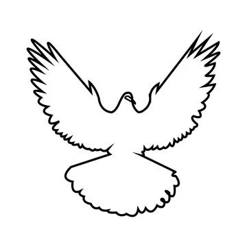 Flying dove icon Stock Illustration
