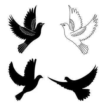 Flying dove icon Stock Illustration
