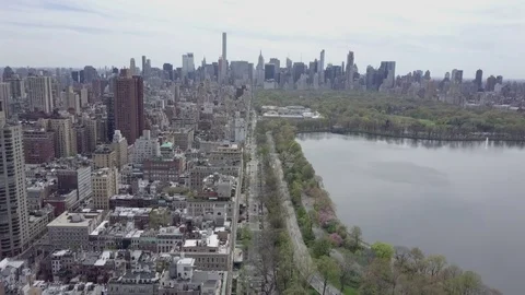 Flying down 5th Avenue Stock Footage 74813523