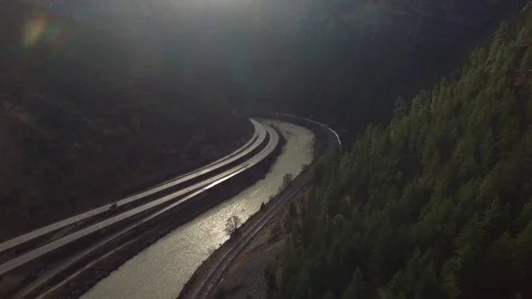 Flying down the colorado river Stock Footage 75040462