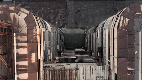 Flying down a house on a drone Stock Footage 116552348