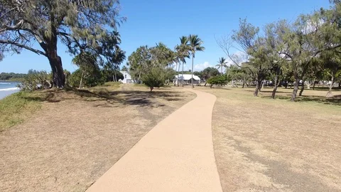 Flying down a path Stock Footage 89319105