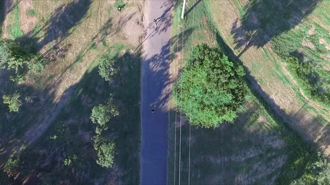 Flying down the road Stock Footage 106851778