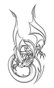 Flying Dragon Stock Illustration