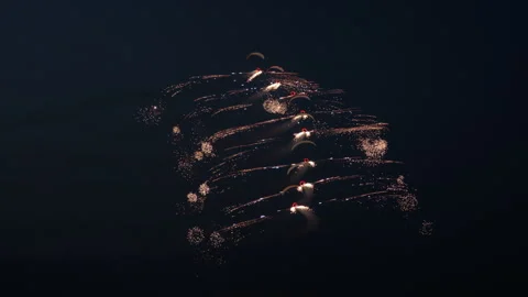 Flying Dragons Formation with Pyrotechnic S Turns Stock-Footage 344794935