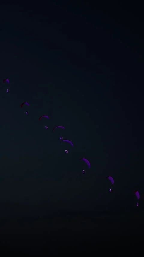 Flying Dragons Night S Curve with Changing Lights Video stock 344810751