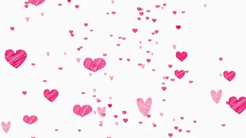 Flying drawing hearts Stock Footage 98449957