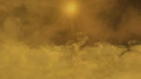 Flying in the dream thru clouds Stock Footage 98488690