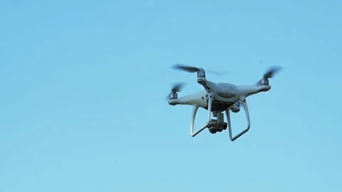 Flying drone in the air Stock Footage 272181677
