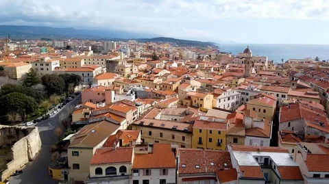 Flying drone. Alghero Video stock 127380580