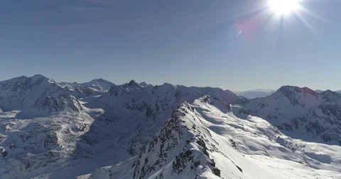 Flying on drone along the sharp ridge Stock Footage 72165409