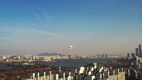 Flying drone Stock Footage 135629725